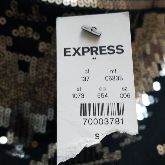 New Express Sequin Aztec Ikat Print Mini Skirt S - Picture 2 of 6